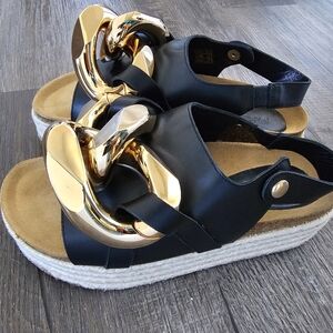 JW Anderson Large Chain Platform Espadrille Sling Back Sandal